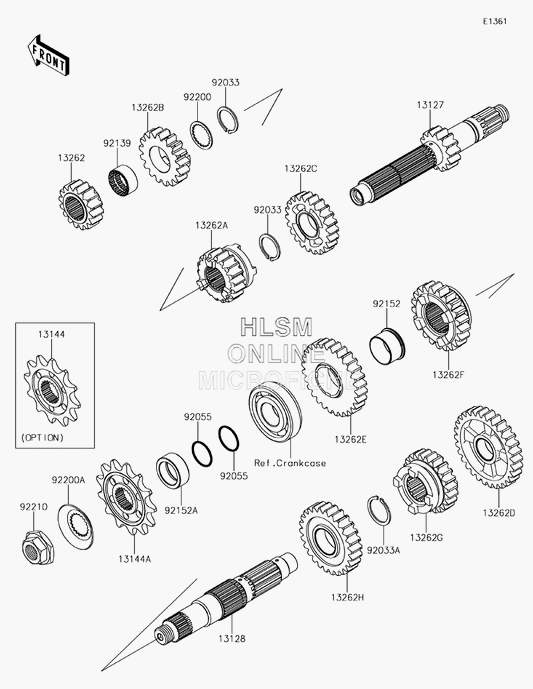 SHAFT-TRANSMISSION OUTPUT  13128-0703