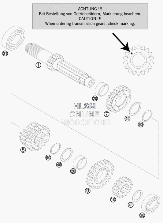 IDLE GEAR 6TH G. 6S22H SX 06     50333009500
