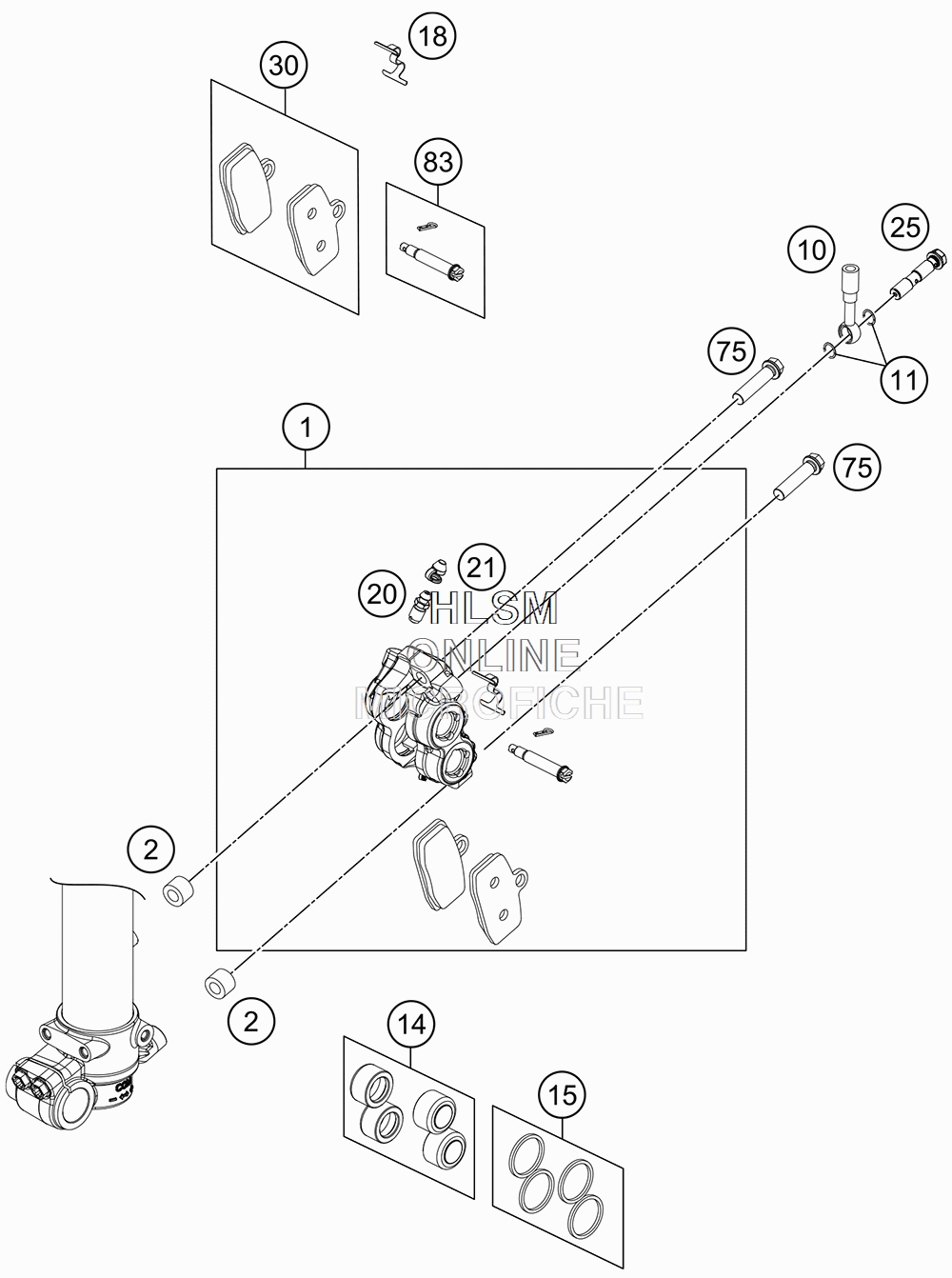 SPACER SLEEVE F. BRAKE FRONT 70013098050