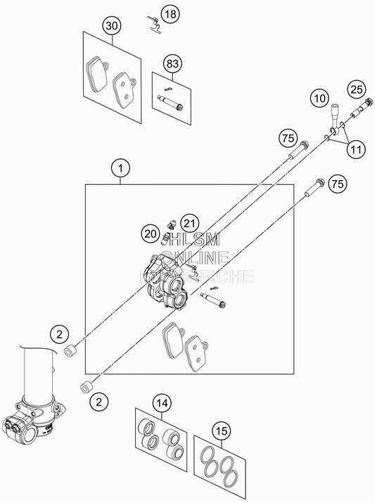 SPACER SLEEVE F. BRAKE FRONT   70013098050