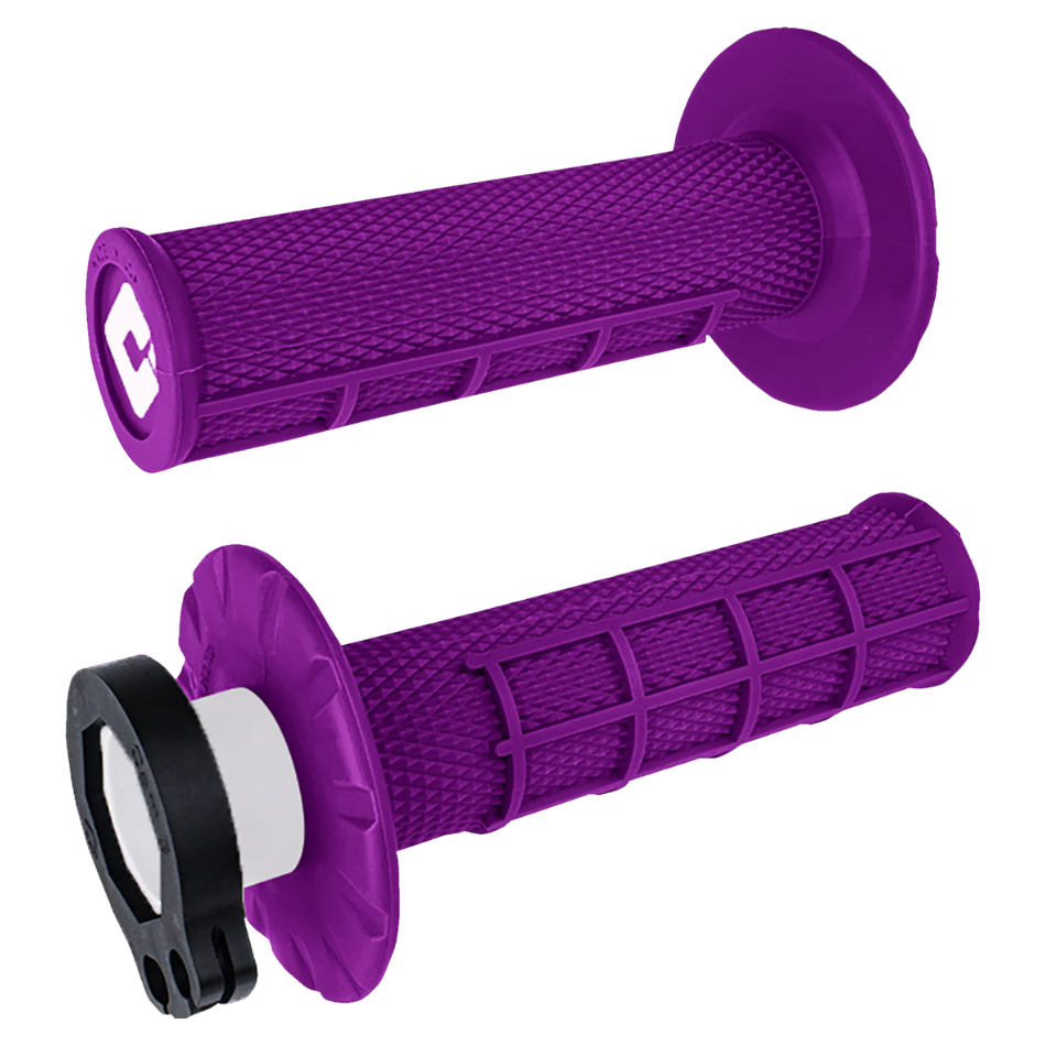 ODI V2 Half-Waffle Lock-On Grips — Purple