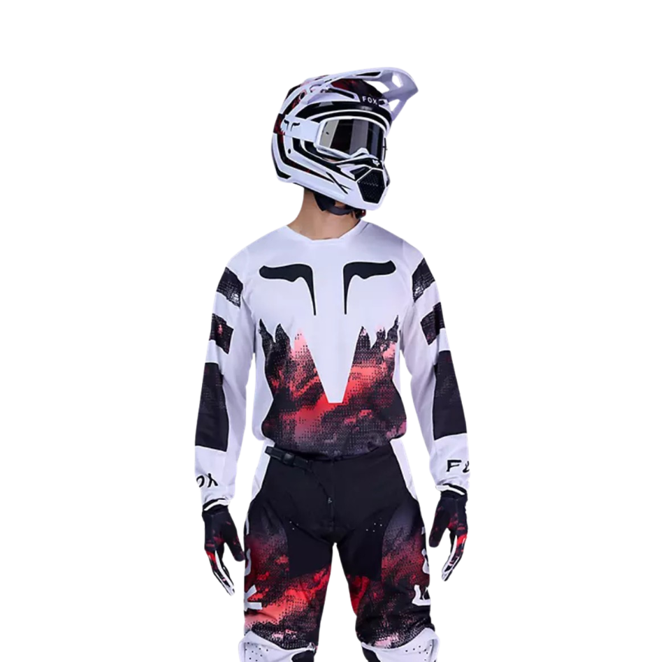 White/Florescent Red