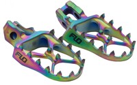 FLO MOTORSPORTS TITANIUM FOOT PEGS JET FUEL HON/KAW