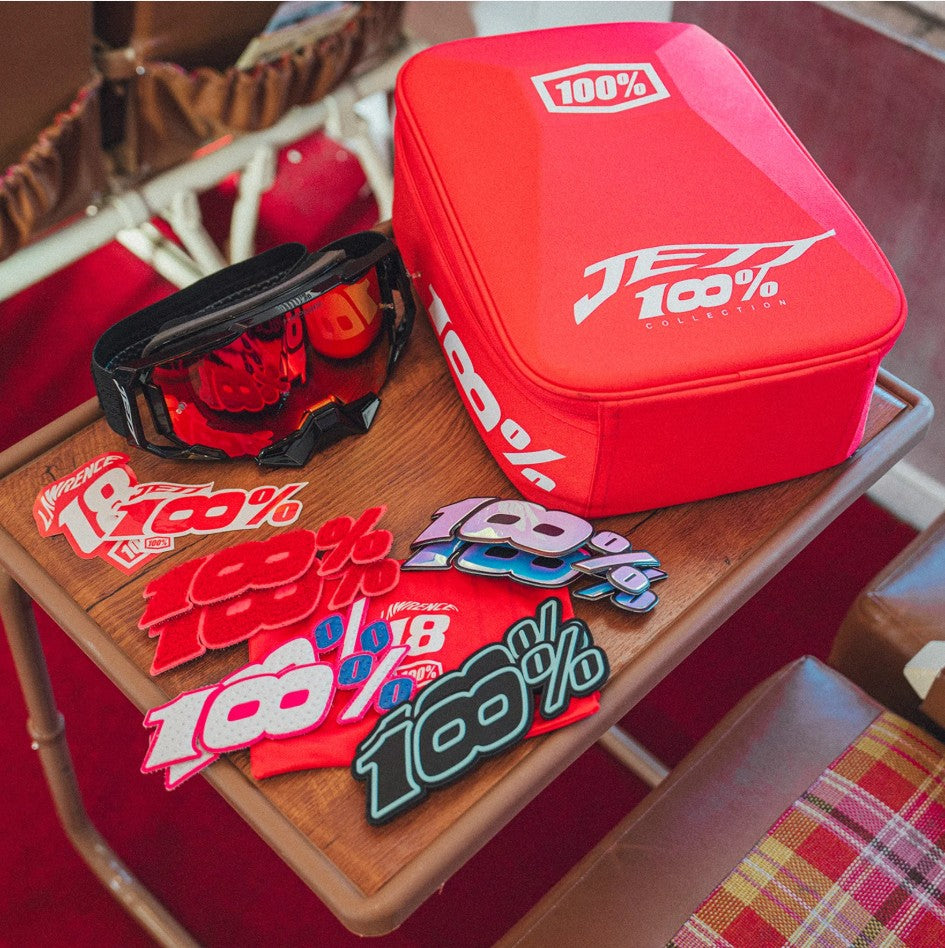 Armega Hiper Goggle (Jett Special) Mirror Red Lens + Tear-Off Kit – 10-Pack Bundle