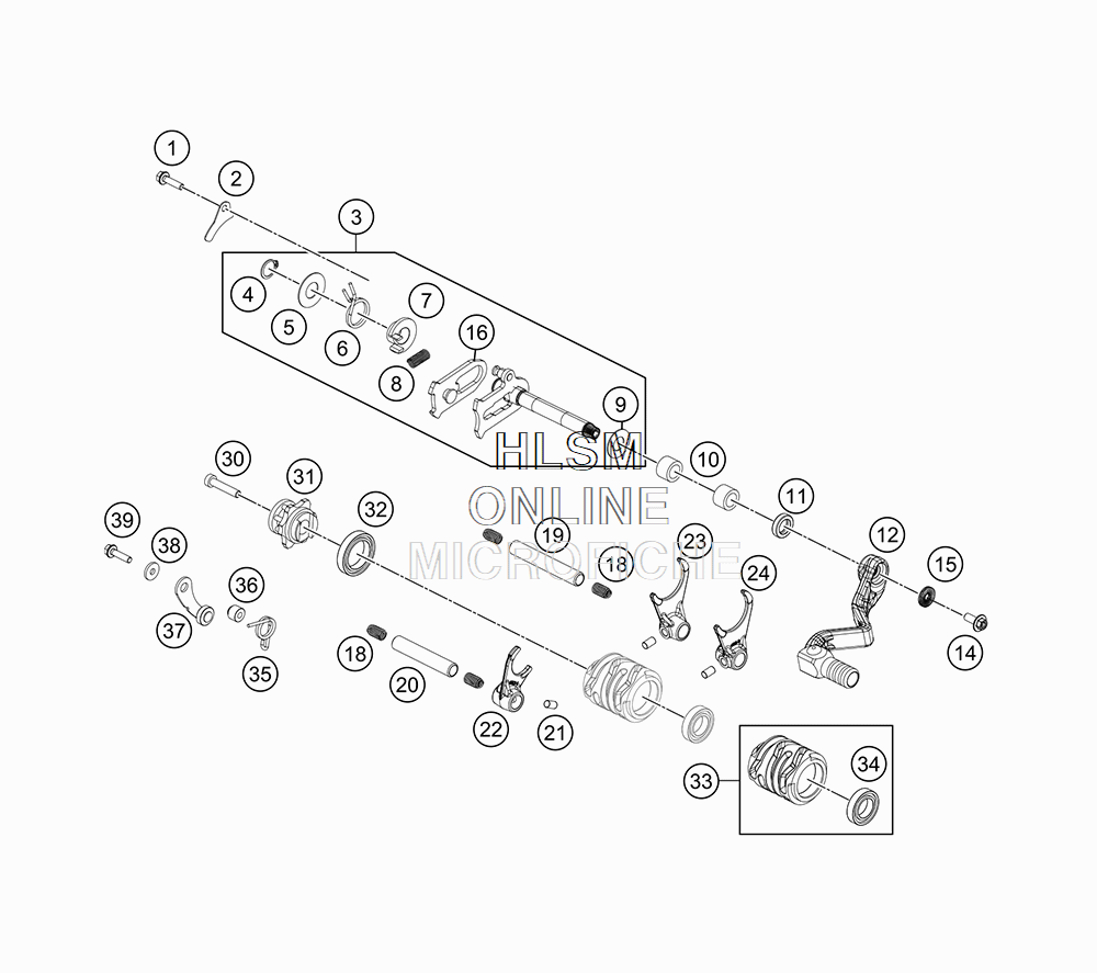 SHIFT FORK MAIN SHAFT   46234001000