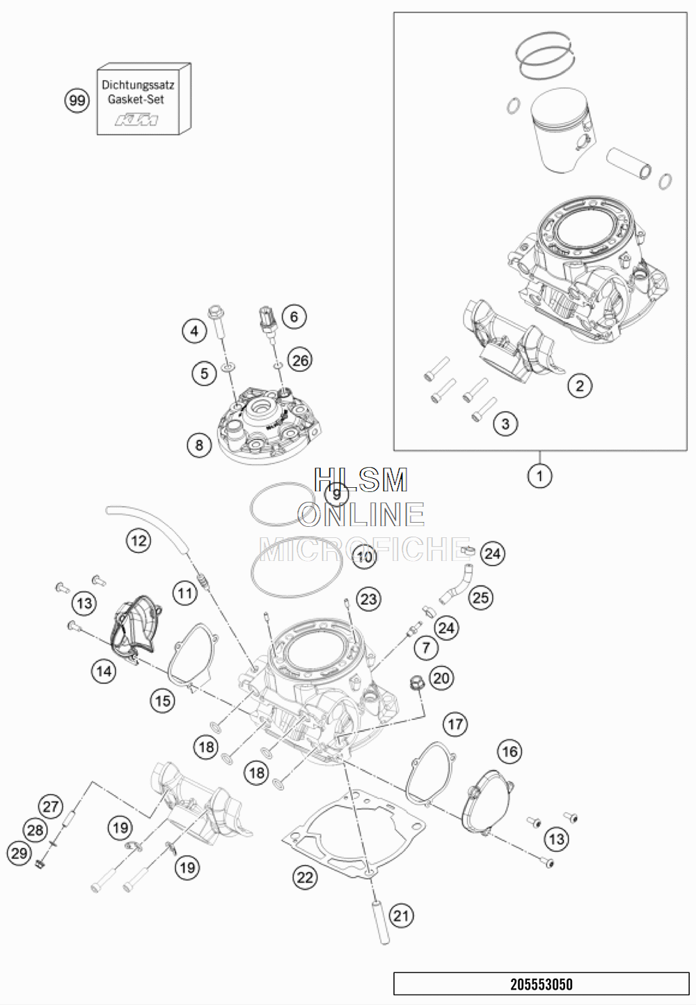 GASKET CONTROL COVER, RIGHT  55537008000